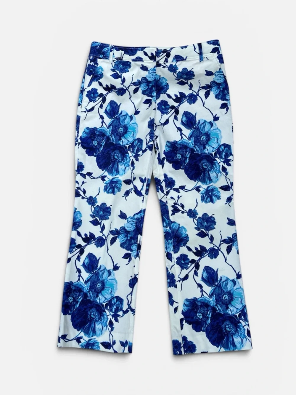 Tory Burch Kara Pant in Blue & White Rosemont Size 6 LIKE NEW